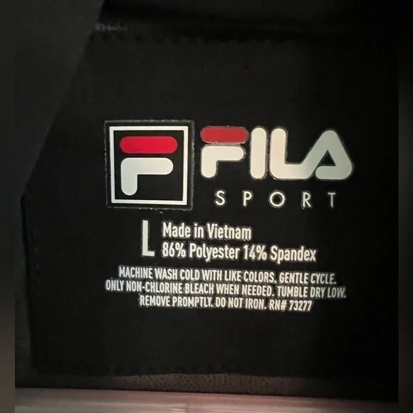 Fila Sport Black Jacket Size Large - Picture 5 of 9